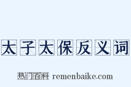太子太保反义词是什么意思的图片